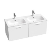 Тумба под двойную раковину Ravak SD Chrome II 1200 ДСП/МДФ белый белая ручка X000001779
