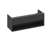 Тумба под раковину подвесная Ravak SD Lite 120 МДФ черный матовый X000001868