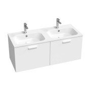 Тумба под двойную раковину Ravak SD Chrome II 1200 ДСП/МДФ белый белая ручка X000001779