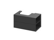 Тумба под раковину подвесная Ravak SD Lite 80 П МДФ черный матовый X000001886