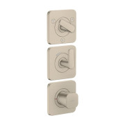 Термостат для душа Hansgrohe Axor Citterio C 3 потребителя матовый никель 49710820