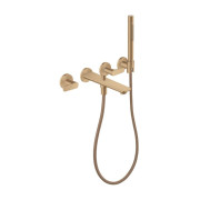 Змішувач для ванної кімнати Hansgrohe Axor Citterio C настінний з душовим гарнітуром матова бронза 49480140