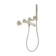 Смеситель для ванной Hansgrohe Axor Citterio C настенный с душевым гарнитуром матовый никель 49481820