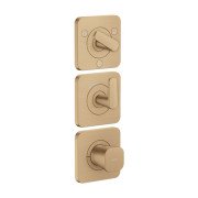 Термостат для душа Hansgrohe Axor Citterio C 3 потребителя матовая бронза 49710140