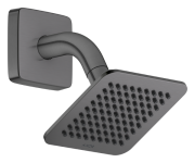 Верхний душ Hansgrohe Axor Citterio C 1jet EcoSmart 120х120 мм с кронштейном матовый черный хром 28810340