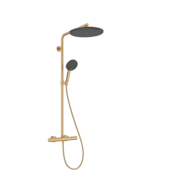 Душевая система Hansgrohe Raindance Alive S Puro Showerpipe 300 1jet EcoSmart+ с термостатом матовая бронза 24594140
