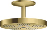 Верхний душ Hansgrohe Axor One Ø280 мм 2 режима с потолочным подсоединением матовая латунь 48494950