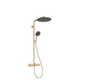 Душевая система Hansgrohe Raindance Alive S Puro Showerpipe 300 1jet EcoSmart+ с термостатом полированное золото 24594990