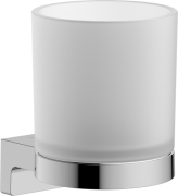 Стакан для зубных щеток Hansgrohe AddStoris S на держателе стекло/металл хром 41769000