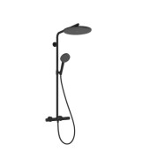 Душевая система Hansgrohe Raindance Alive S Puro Showerpipe 300 1jet EcoSmart+ с термостатом матовый черный 24594670