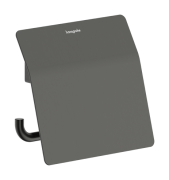 Держатель для туалетной бумаги Hansgrohe AddStoris S с крышкой металл матовый черный хром 41783340