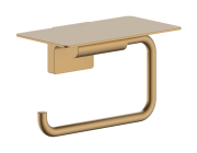 Держатель для туалетной бумаги Hansgrohe AddStoris S с полкой металл матовая бронза 41789140