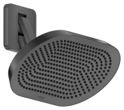 Верхний душ Hansgrohe Axor ShowerSphere 2jet EcoSmart 370х220 мм с кронштейном матовый черный хром 39746340