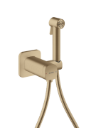 Гигиенический душ Hansgrohe Axor 1jet для смешанной воды со шлангом и держателем матовая бронза 29243140