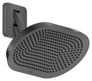 Верхний душ Hansgrohe Axor ShowerSphere 2jet EcoSmart 370х220 мм с кронштейном матовый черный хром 39746340