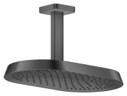 Верхній душ Hansgrohe Axor ShowerSphere 370х220 мм 1 режим EcoSmart із стельовим під'єднанням матовий чорний хром 39761340