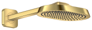 Верхний душ Hansgrohe Axor ShowerSphere 1jet 250х160 мм с кронштейном полированное золото 39754990