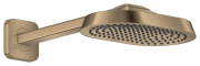 Верхній душ Hansgrohe Axor ShowerSphere 1jet EcoSmart 250х160 мм із кронштейном матова бронза 39755140