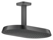 Верхній душ Hansgrohe Axor ShowerSphere 370х220 мм 2 режиму EcoSmart із стельовим під'єднанням матовий чорний хром 39758340