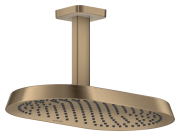 Верхний душ Hansgrohe Axor ShowerSphere 370х220 мм 1 режим EcoSmart с потолочным подсоединением матовая бронза 39761140