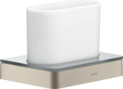 Стакан для зубных щеток Hansgrohe Axor Universal Softsquare металл/стекло матовый никель 42834820
