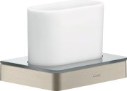 Склянка для зубних щіток Hansgrohe Axor Universal Softsquare метал/скло матовий нікель 42834820