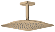 Верхній душ Hansgrohe Axor Citterio C 1jet EcoSmart 270х270 мм зі стельовим кронштейном матова бронза 28793140