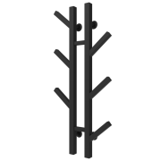 Водяной полотенцесушитель Arte Radiator Agro 100х800/6 нижнее подключение нержавеющая сталь черный AGW.80.10.6.B.O