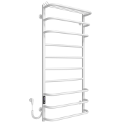 Електрична сушарка для рушників Arte Radiator Aurora 500х1100/10 ліве підключення JD03 нержавіюча сталь білий ARE.110.50.10.W.L.3