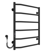 Электрический полотенцесушитель Arte Radiator Ava 500х700/6 левое подключение JD03 нержавеющая сталь черный AVE.70.50.6.B.L.3