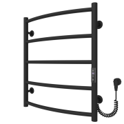Электрический полотенцесушитель Arte Radiator Sora 500х600/5 правое подключение JD03 нержавеющая сталь черный SRE.60.50.5.B.R.3