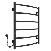 Электрический полотенцесушитель Arte Radiator Sora 500х700/6 левое подключение JD03 нержавеющая сталь черный SRE.70.50.6.B.L.3