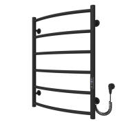 Електрична сушарка для рушників Arte Radiator Sora 500х700/6 праве підключення JD03 нержавіюча сталь чорний SRE.70.50.6.B.R.3