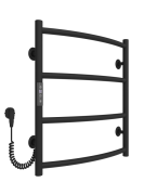 Електрична сушарка для рушників Arte Radiator Sora 400х500/4 ліве підключення JD03 нержавіюча сталь чорний SRE.50.40.4.B.L.3