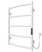 Електрична сушарка для рушників Arte Radiator Sora 400х600/5 праве підключення JD03 нержавіюча сталь білий SRE.60.40.5.W.R.3