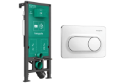 Система інсталяції для підвісного унітазу Hansgrohe iFrame Universal із клавішею змиву Original S білий глянець 99002450