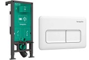 Система інсталяції для підвісного унітазу Hansgrohe iFrame Universal із клавішею змиву Original Q білий матовий 99001700