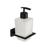 Диспенсер для жидкого мыла VBI Mercury с держателем черный VBI-040206BL