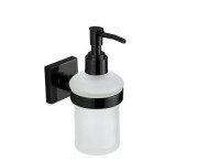 Диспенсер для рідкого мила VBI Saturn із тримачем чорний VBI-040306BL