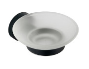 Мыльница для ванной VBI Uranus с держателем черный VBI-040405BL