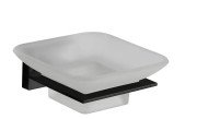 Мыльница для ванной VBI Mercury с держателем черный VBI-040205BL