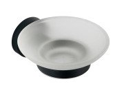 Мыльница для ванной VBI Uranus с держателем черный VBI-040405BL