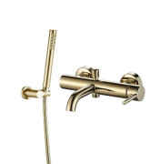 Смеситель для ванной VBI Milano с душевым гарнитуром золото VBI-050106GL