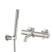 Смеситель для ванной VBI Milano с душевым гарнитуром никель VBI-050106NI