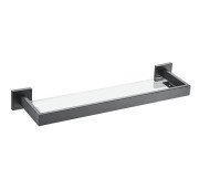 Полиця для ванної VBI Jupiter метал/матове скло чорний VBI-040609BL