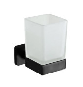 Склянка для зубних щіток VBI Mars з тримачем чорний VBI-040104BL