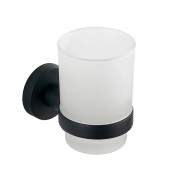 Стакан для зубных щеток VBI Venus с держателем черный VBI-040004BL