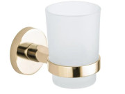Стакан для зубных щеток VBI Venus с держателем матовое золото VBI-040004BG