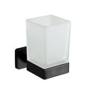 Стакан для зубных щеток VBI Mars с держателем черный VBI-040104BL