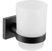 Стакан для зубных щеток VBI Saturn с держателем черный VBI-040304BL